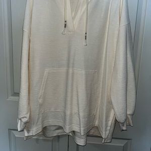 Old Navy Crème hooded sweatshirt.